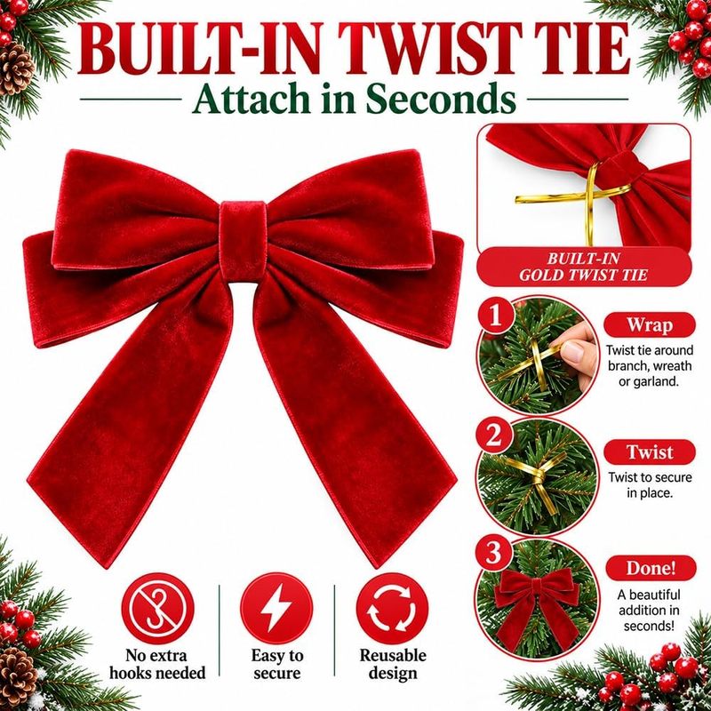 24 قطعة من أربطة المخمل الأحمر - مراجعة Bow Tie Pre Tied وسعره